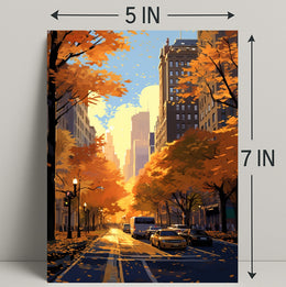 Autumn In The City Poster PosterGoat