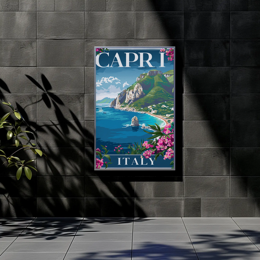 Capri Italy Vintage Poster
