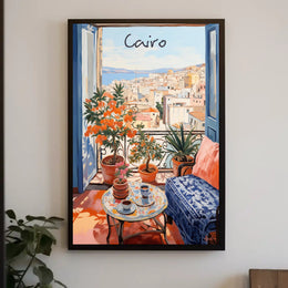 Tranquil Balcony in Cairo Poster