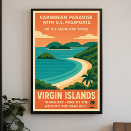 Caribbean Paradise Virgin Islands Poster