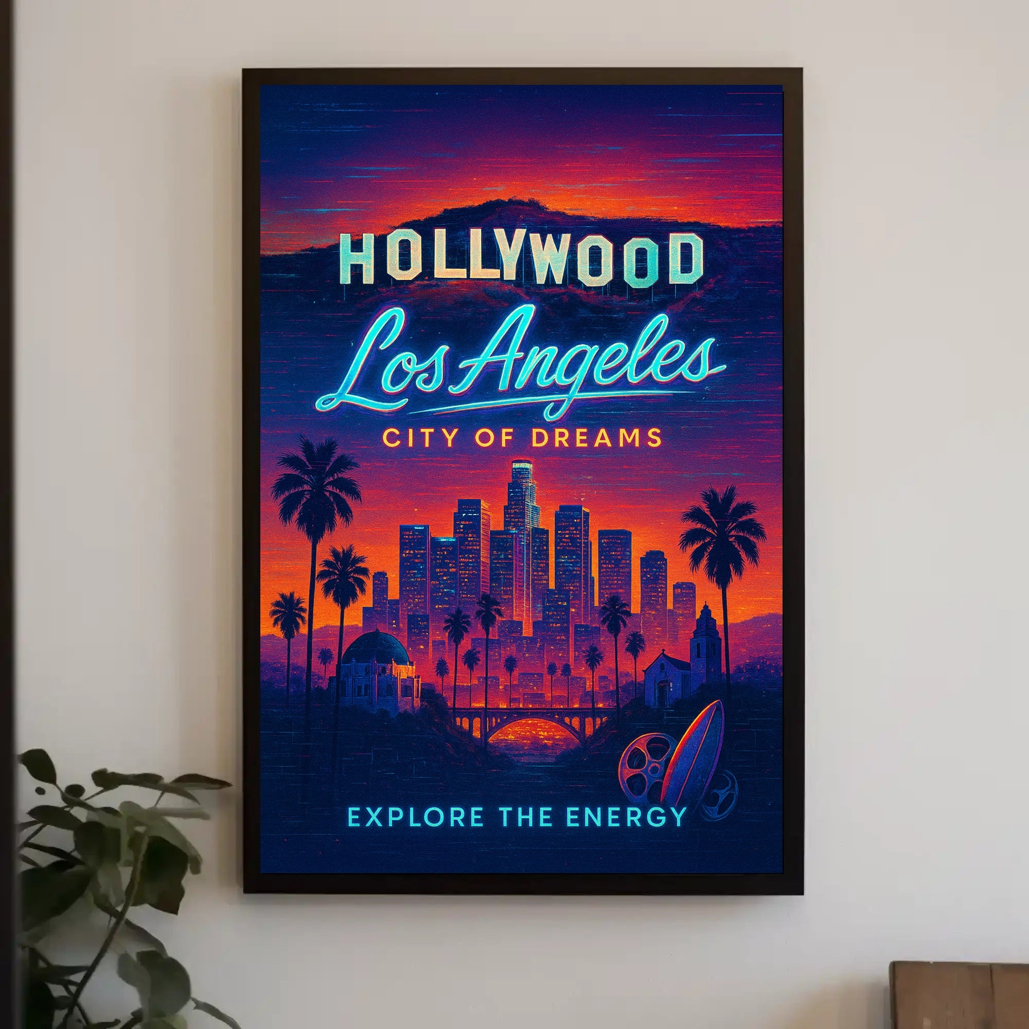 Los Angeles Dreams in Neon Urban or Cityscape Poster