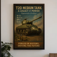 T20 Medium Tank WWII Poster