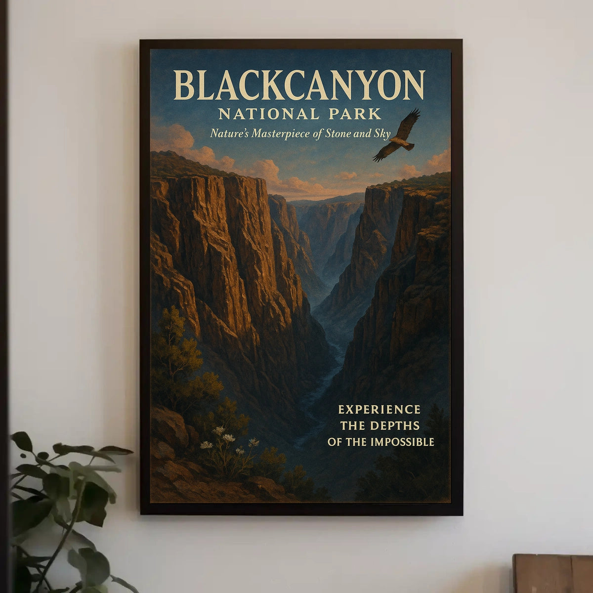 Black Canyon Adventure Vintage National Park Poster