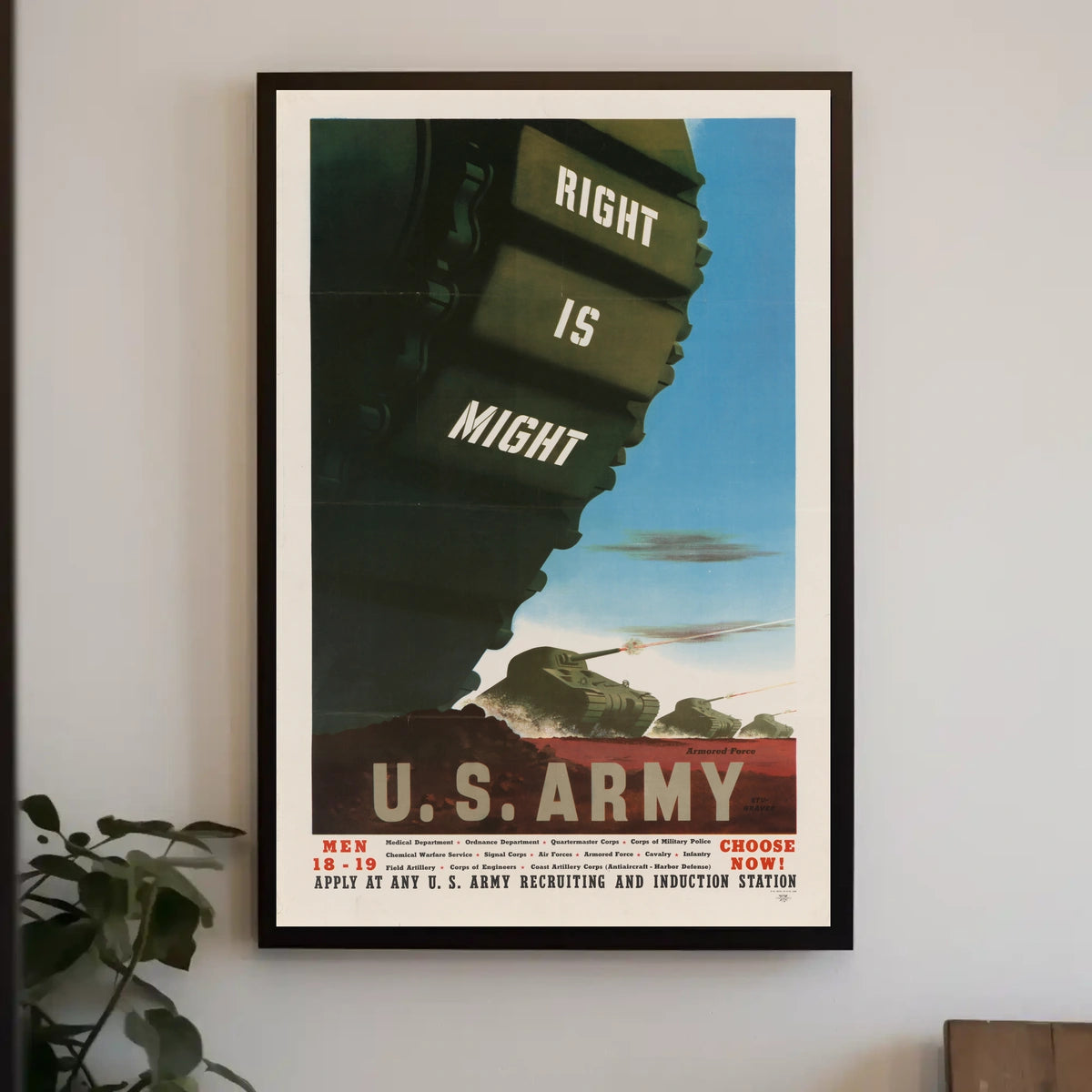 WWII Army Recruitment Poster: Vintage and Patriotic Propaganda