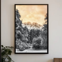Serene Winter Landscape Nature National Park Poster