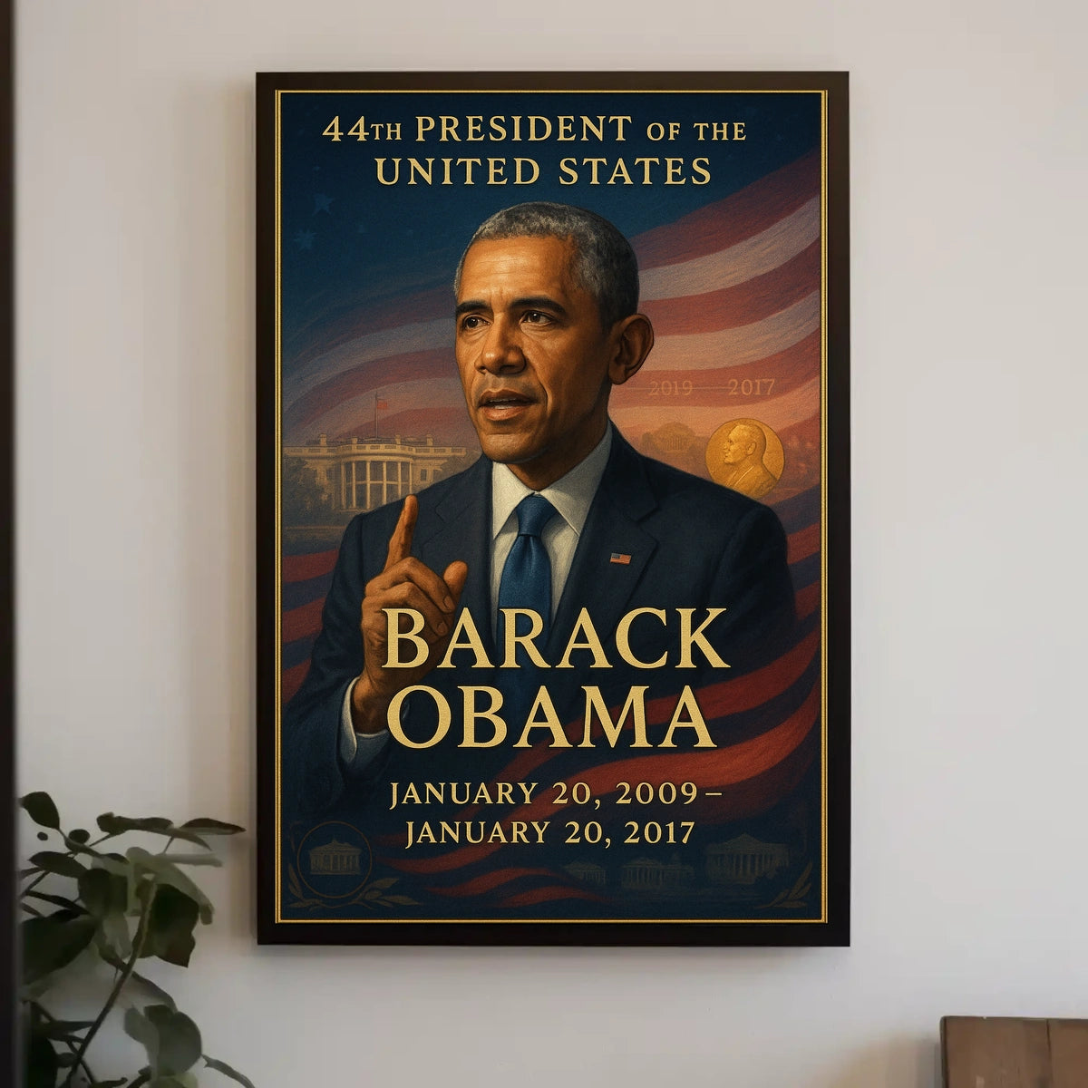 Barack Obama Patriotic Art Print Historical or Presidential Poster