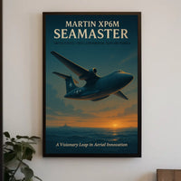Martin XP6M Seamaster Vintage Aviation Poster Art