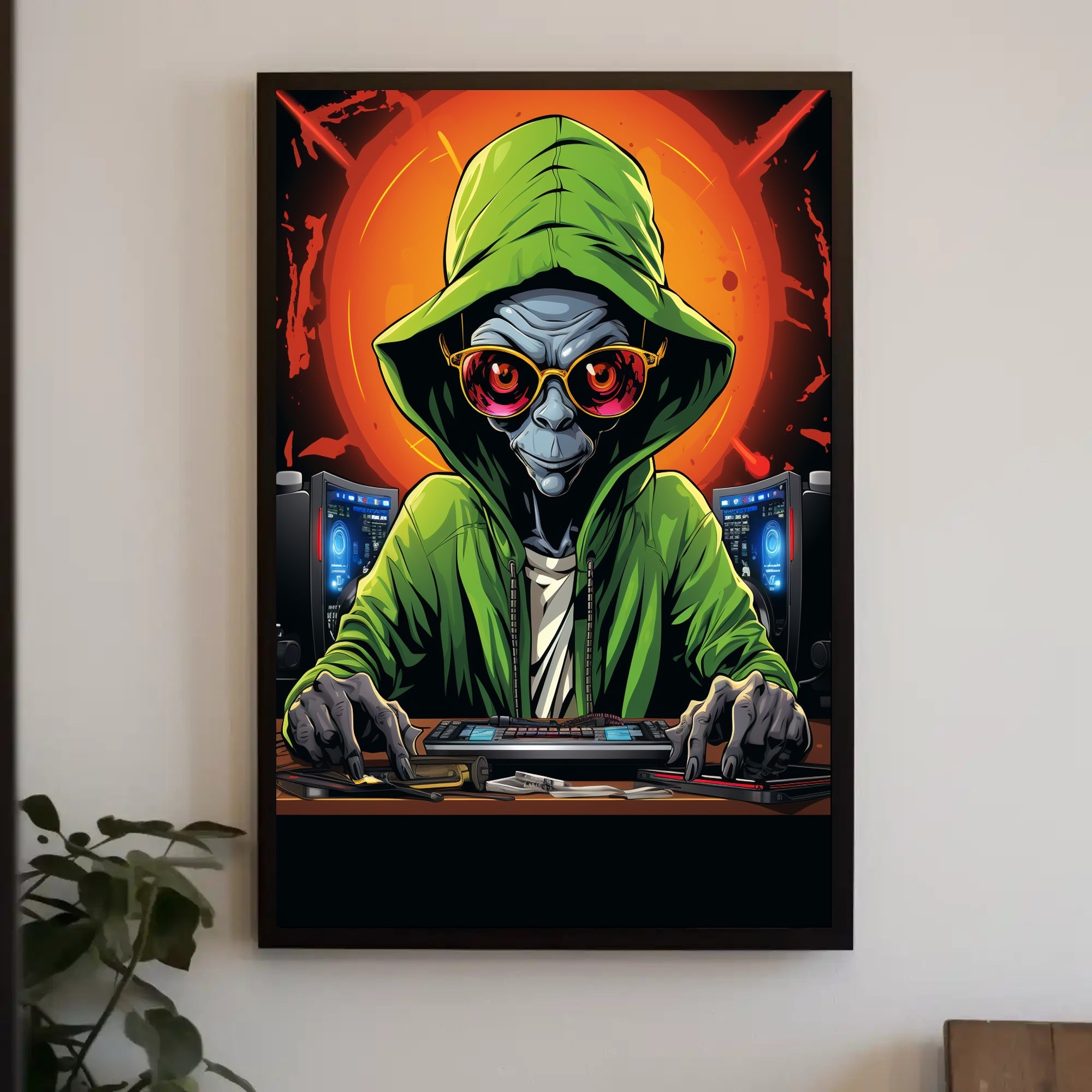 Alien Hacker In Action Poster
