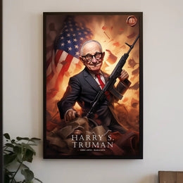 Harry S. Truman Illustrated Poster