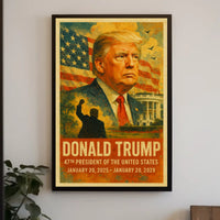 Donald Trump 47th President of the United States Layered Digital Collage Poster