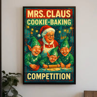 Mrs. Claus Cookie-Baking Competition Poster