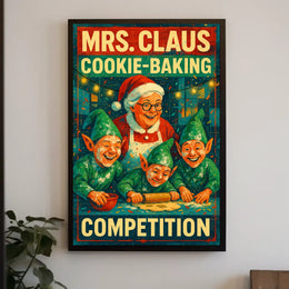 Mrs. Claus Cookie-Baking Competition Poster