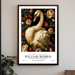William Morris-Inspired Artistic Poster with Floral Elegance