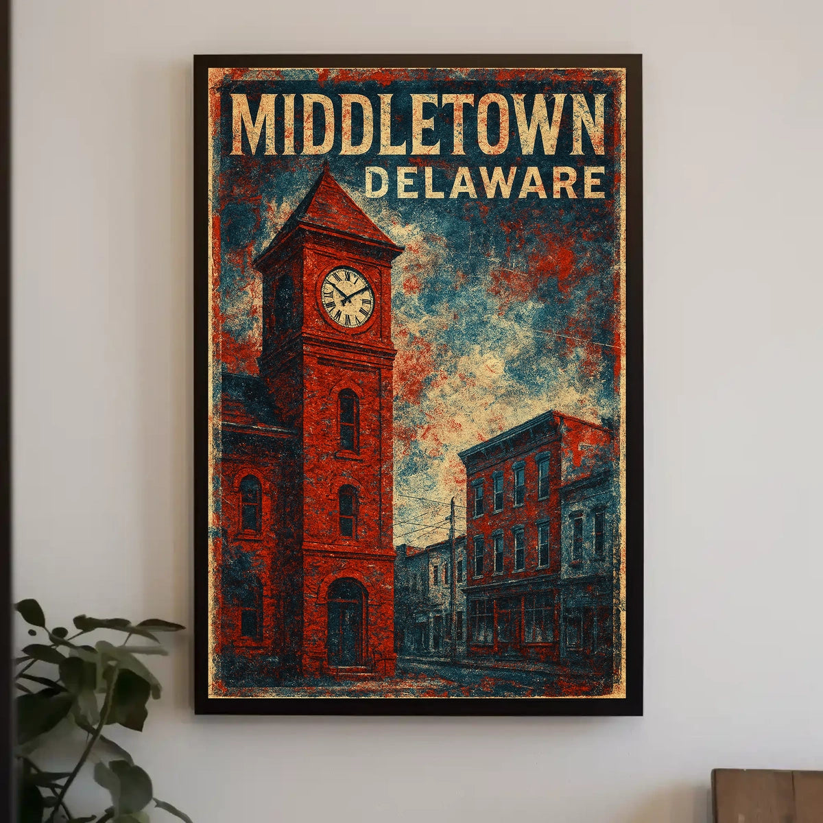 Middletown, Delaware Vintage Charm Poster