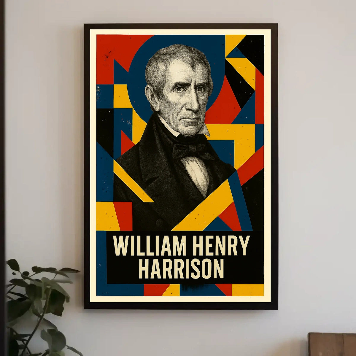 William Henry Harrison 9th President of the United States Abstract Pop Poster