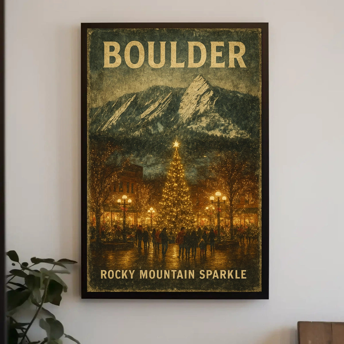 Boulder Rocky Mountain Sparkle Poster