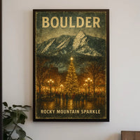 Boulder Rocky Mountain Sparkle Poster