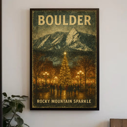 Boulder Rocky Mountain Sparkle Poster