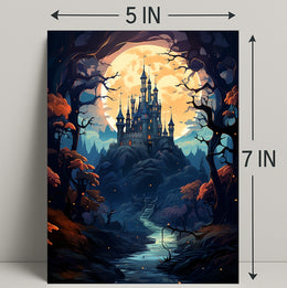 Enchanted Castle Under The Moon Poster