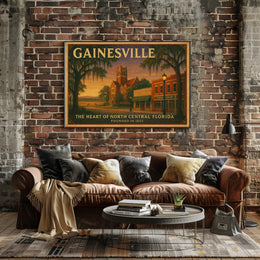 Gainesville Heritage Wall Art Print Decor