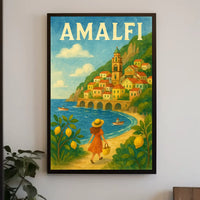 Whimsical Amalfi Poster Museum Quality Print For Home Decor