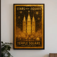 Stars Over The Square Poster