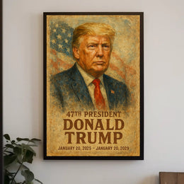 Steadfast Vision Leadership Trump Patriot Typography Poster