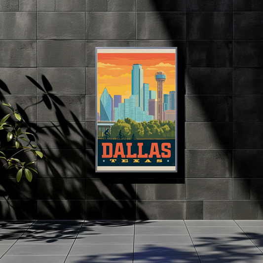 Dallas Texas Vintage Poster