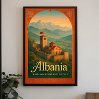 Albania Where Mountains Meet History Poster