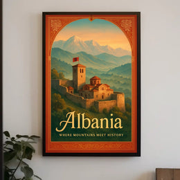 Albania Where Mountains Meet History Poster