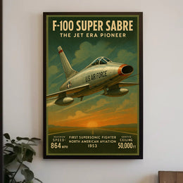F-100 Super Sabre The Jet Era Pioneer Poster