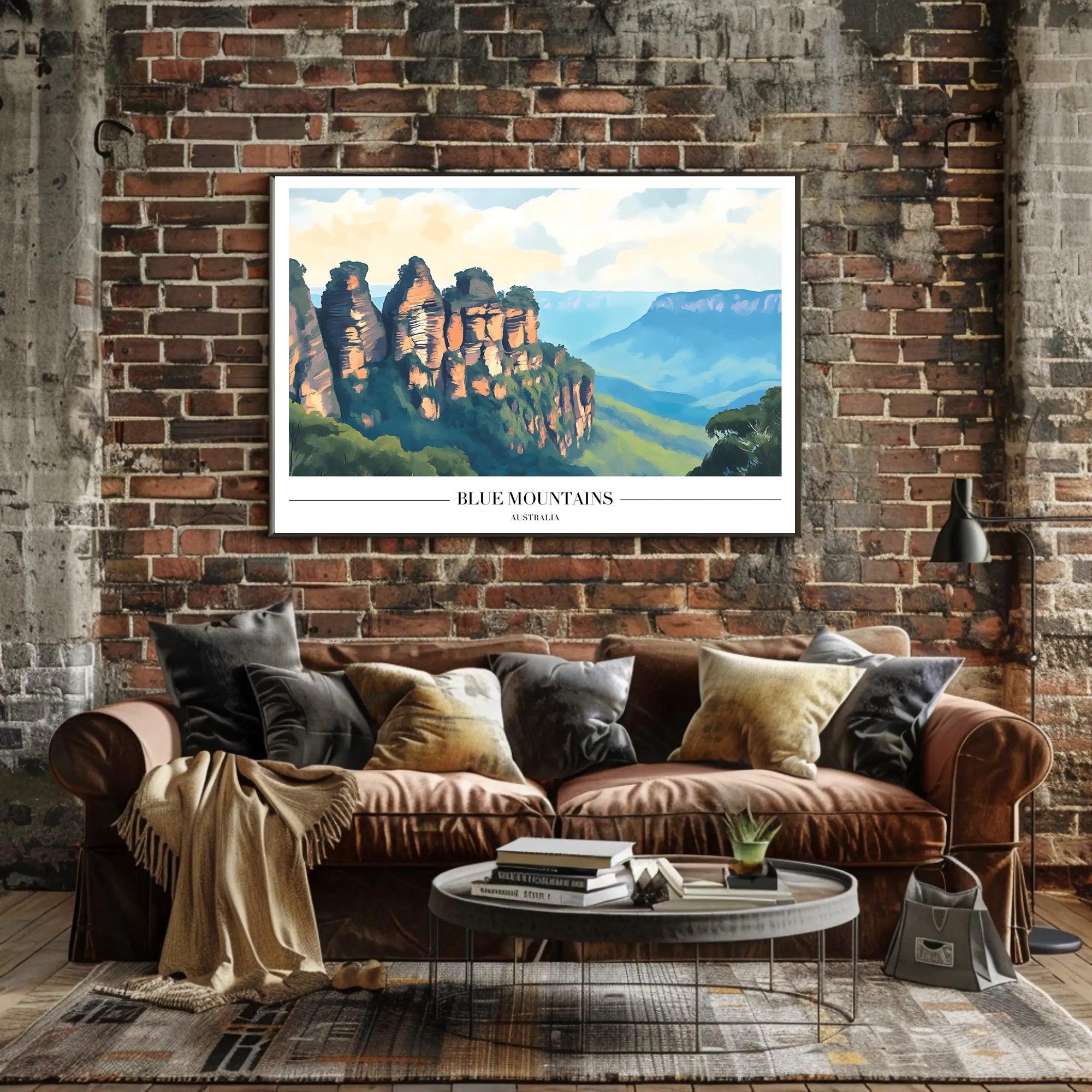 Blue Mountains Scenic Travel Poster