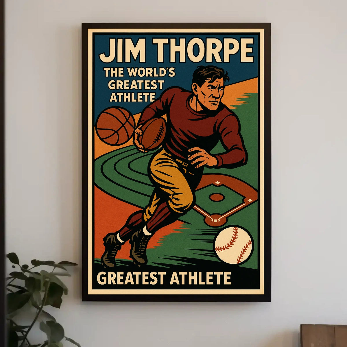 Jim Thorpe Legendary Athlete Poster