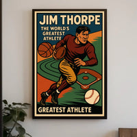 Jim Thorpe Legendary Athlete Poster