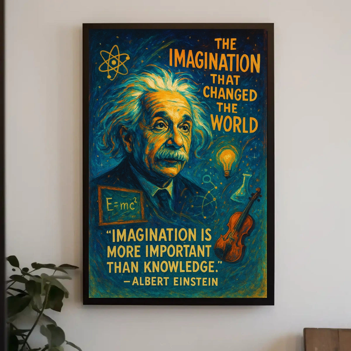 Inspiring Scientific Genius Surreal Art Poster Print