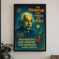 Inspiring Scientific Genius Surreal Art Poster Print