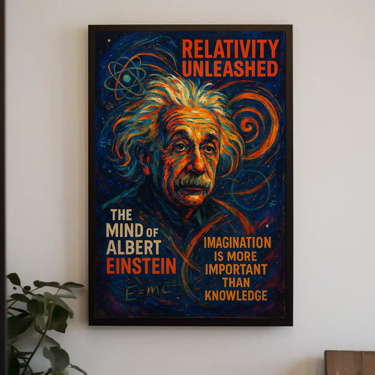 Einstein Cosmic Imagination Abstract Art Poster Print