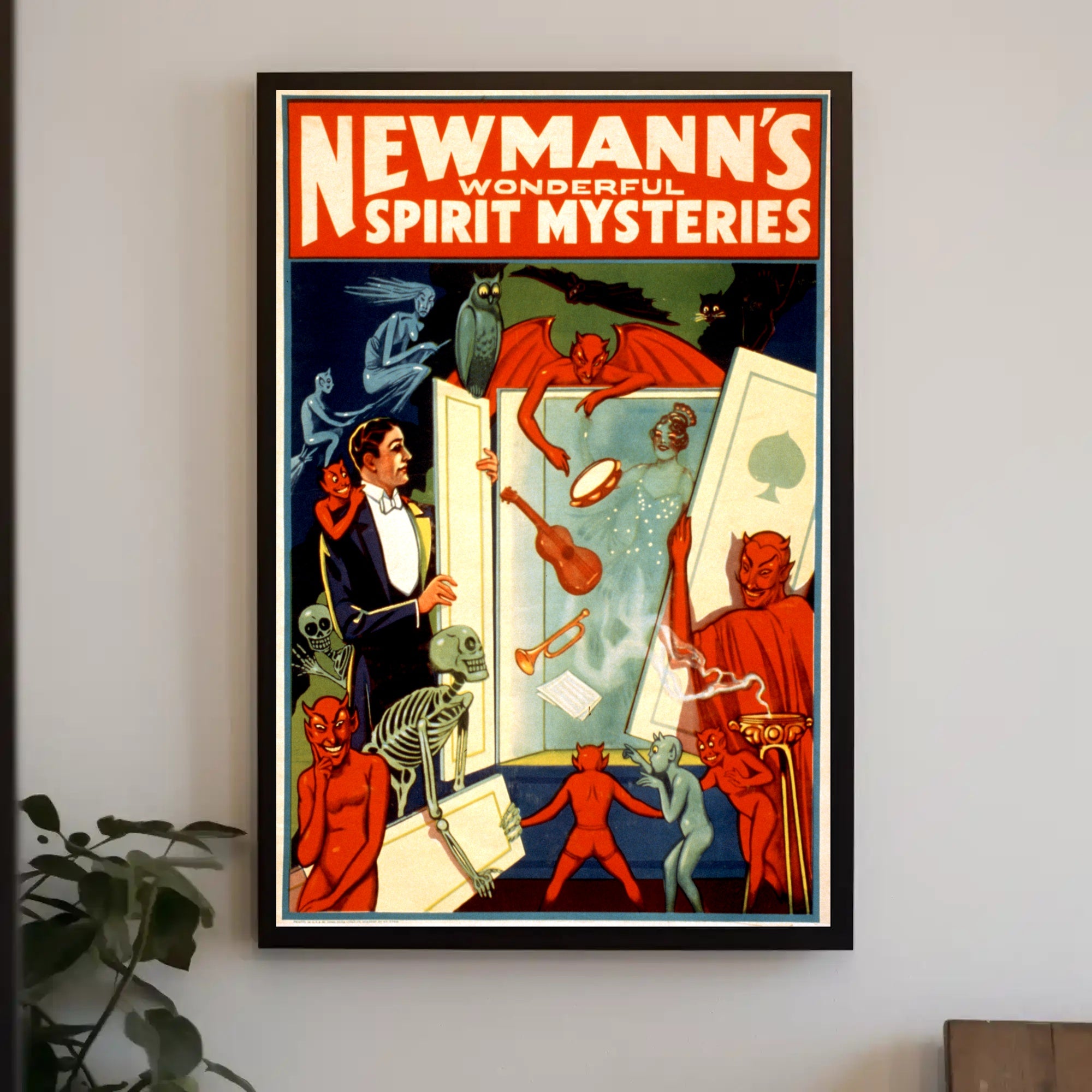 Vintage Magic Show Poster with Mysterious Supernatural Theme Poster