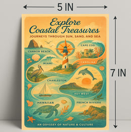 Explore Coastal Treasures Wall Art Print PosterGoat
