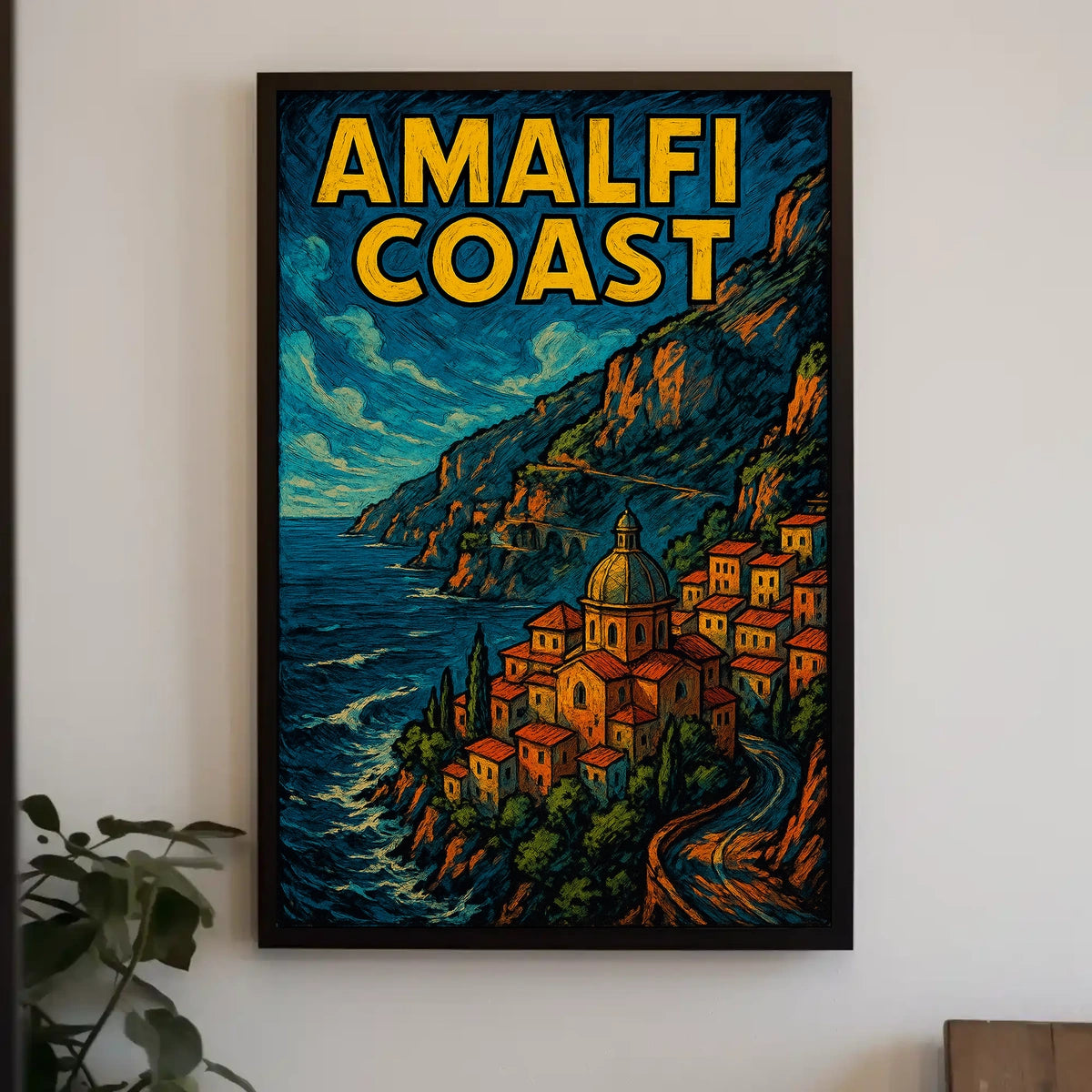 Amalfi Coast Poster Wall Art Travel Print 18x24 Home Decor