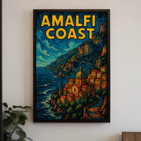Amalfi Coast Poster Wall Art Travel Print 18x24 Home Decor