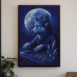 Dj Wolf Under The Moon Poster