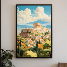 Acropolis of Athens Vibrant Cultural or Heritage Poster