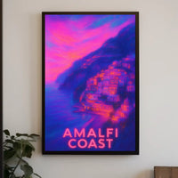 Amalfi Coast Poster Wall Art for Coastal Decor 18x24