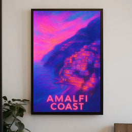Amalfi Coast Poster Wall Art for Coastal Decor 18x24