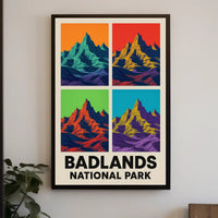 Vibrant Badlands National Park Poster