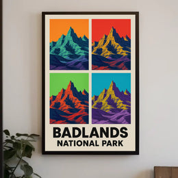 Vibrant Badlands National Park Poster