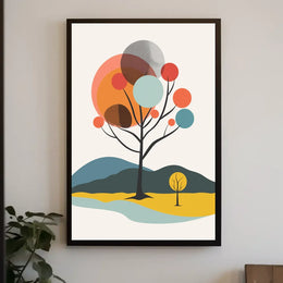 Abstract Harmony Art Deco Style Poster
