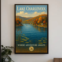Lake Charlevoix Autumn Serenity Travel Poster