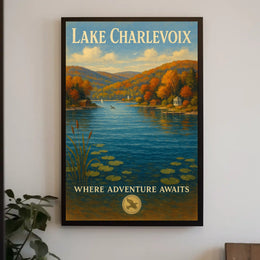 Lake Charlevoix Autumn Serenity Travel Poster